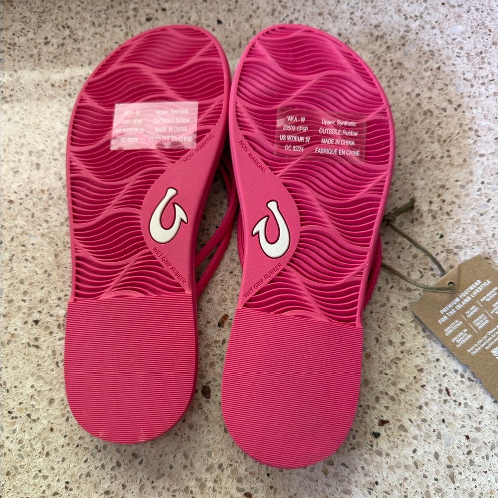NWT Womens' OluKai 'Aka Strappy Sandal Flip Flop size 7 AKA - Picture 3 of 5